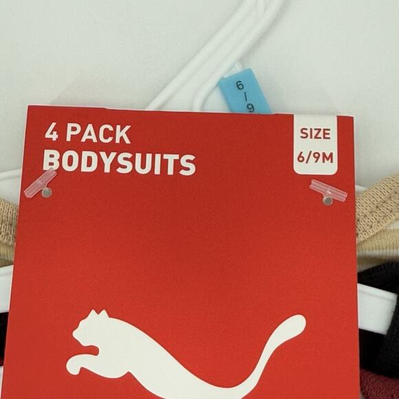 Puma One Piece Baby Bodysuit 4 Piece Set 6-9 Months - Picture 2 of 9